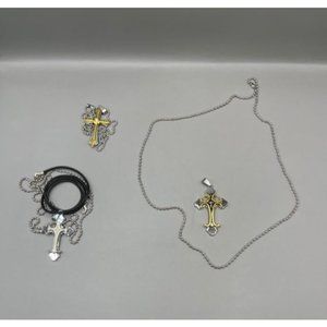 THREE New Cross Pendant necklaces